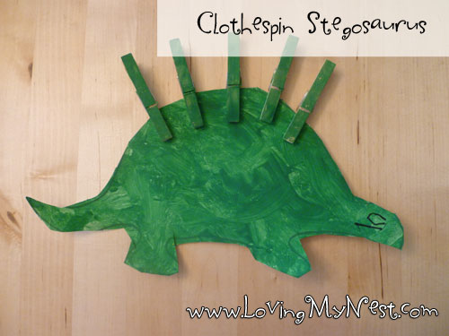 Clothespin Stegosaurus