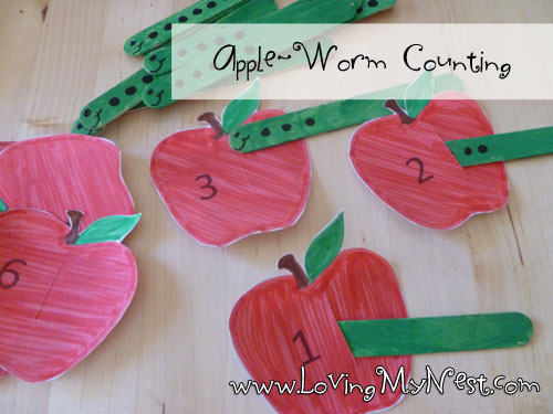 Apple and Worm Counting {and Blog Hop!}