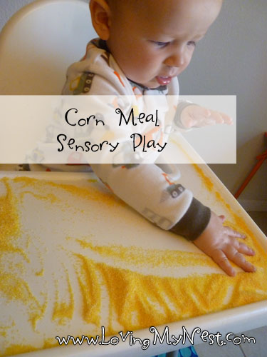 Corn Meal Sensory Play