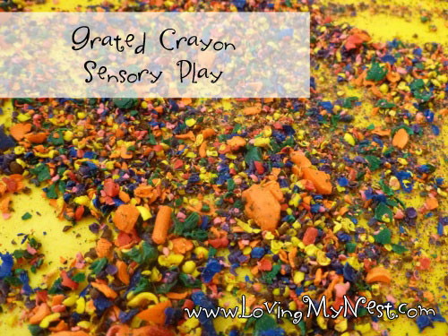 Grated Crayons Sensory Play