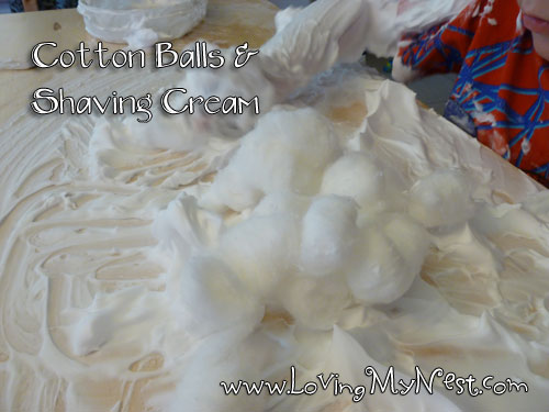 Cotton Balls and Shaving Cream