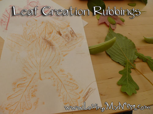Leaf Creation Rubbings