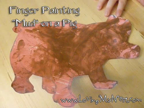 Finger Painting Pigs