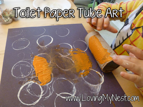Toilet Paper Tube Painting