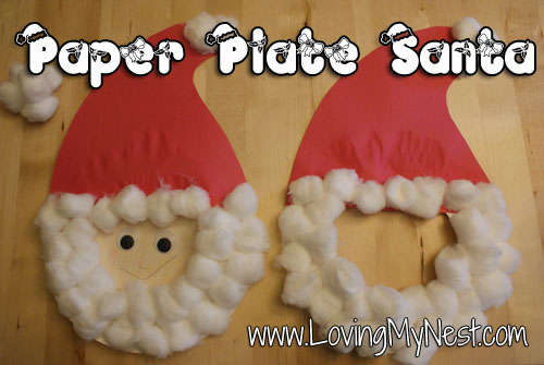 Paper Plate Santa Face